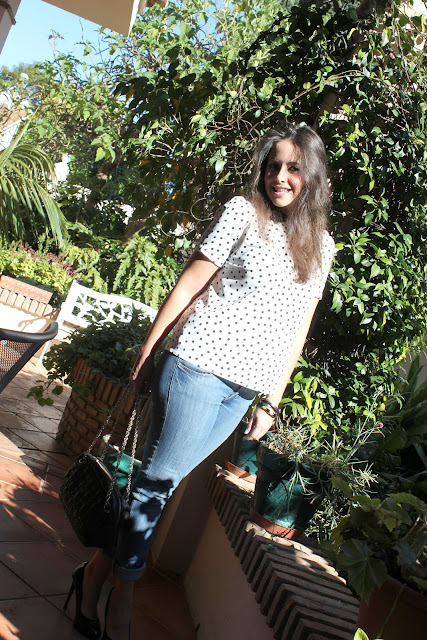 Cómo hacer camiseta de lunares o dots y cuello Peter Pan